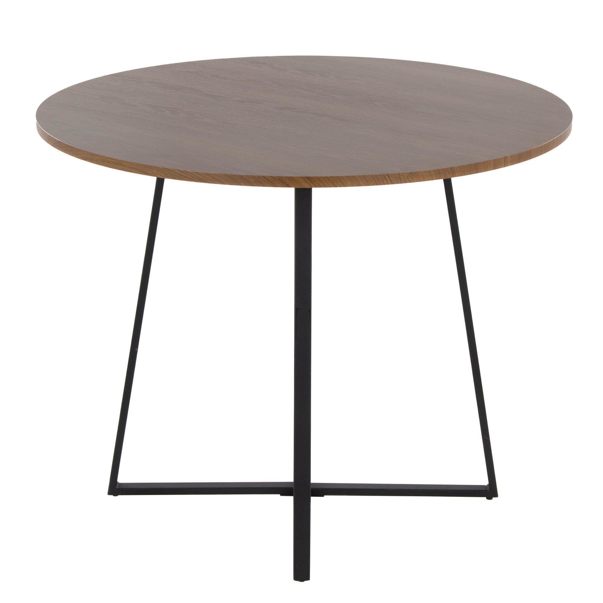 Cosmo Dining Table - Black Metal, Walnut Wood