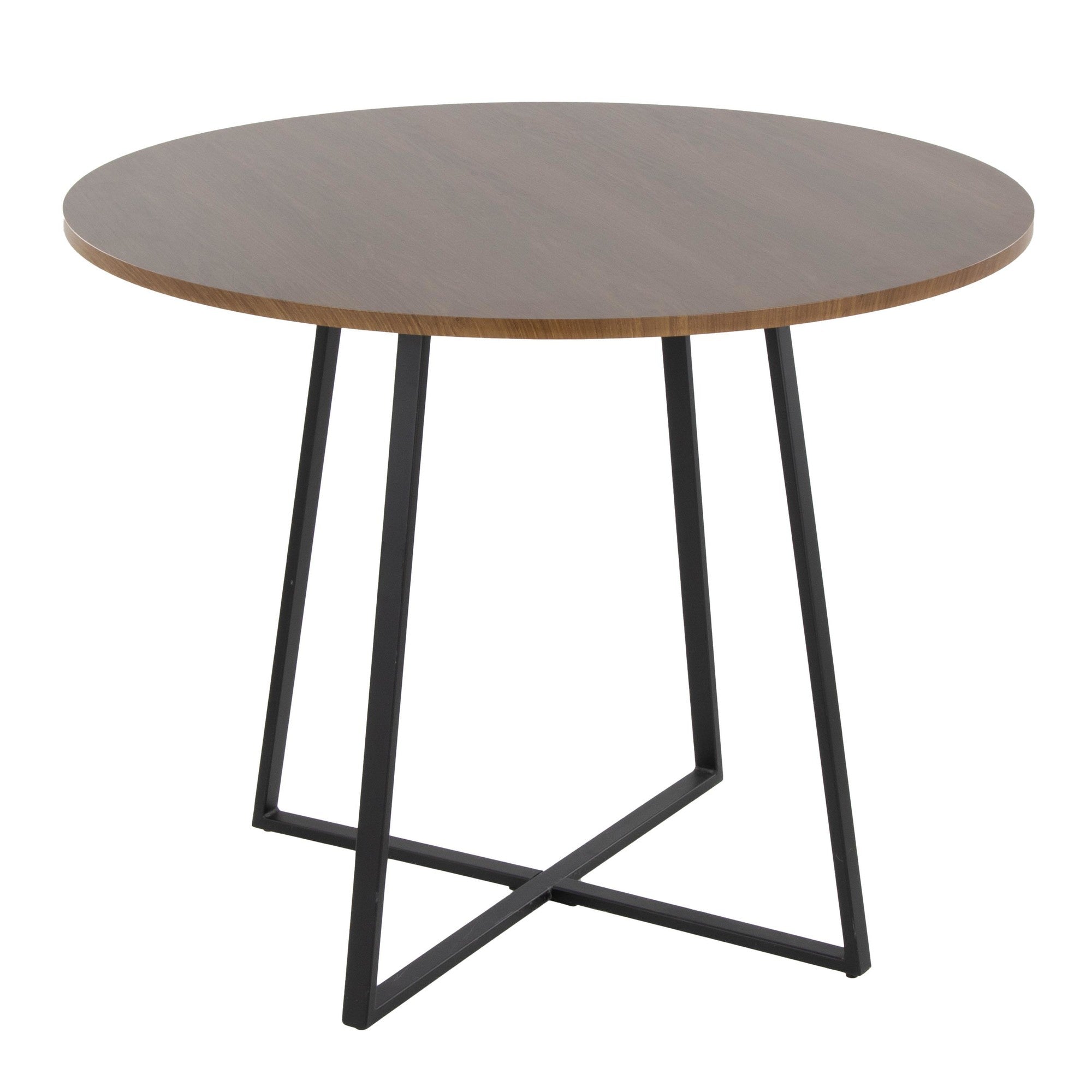 Cosmo Dining Table - Black Metal, Walnut Wood