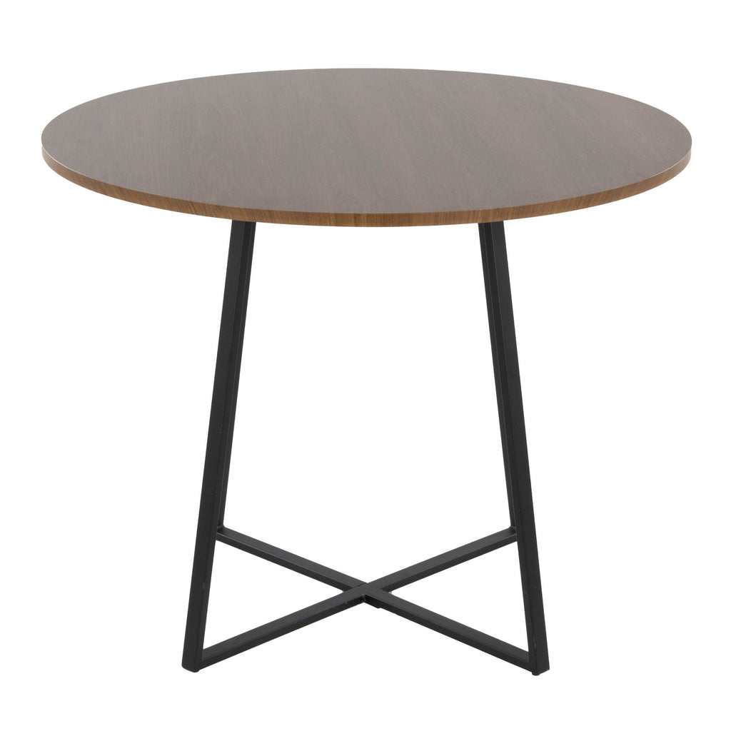 Cosmo Dining Table - Black Metal, Walnut Wood