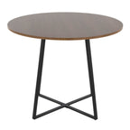 Cosmo Dining Table - Black Metal, Walnut Wood