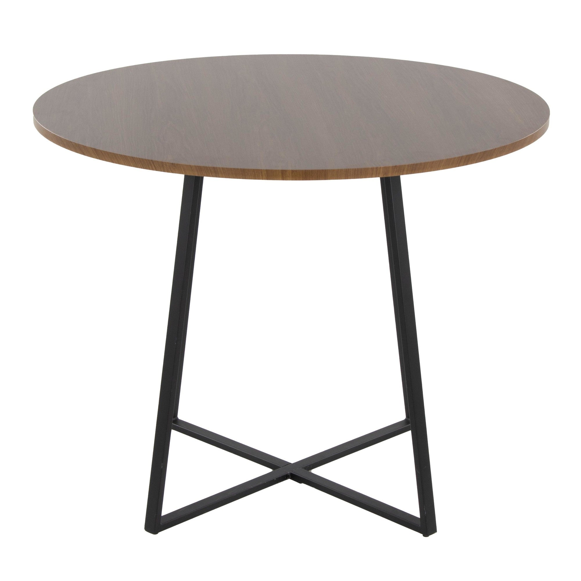 Cosmo Dining Table - Black Metal, Walnut Wood