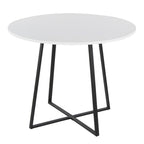 Cosmo Dining Table - Black Metal, White MDF