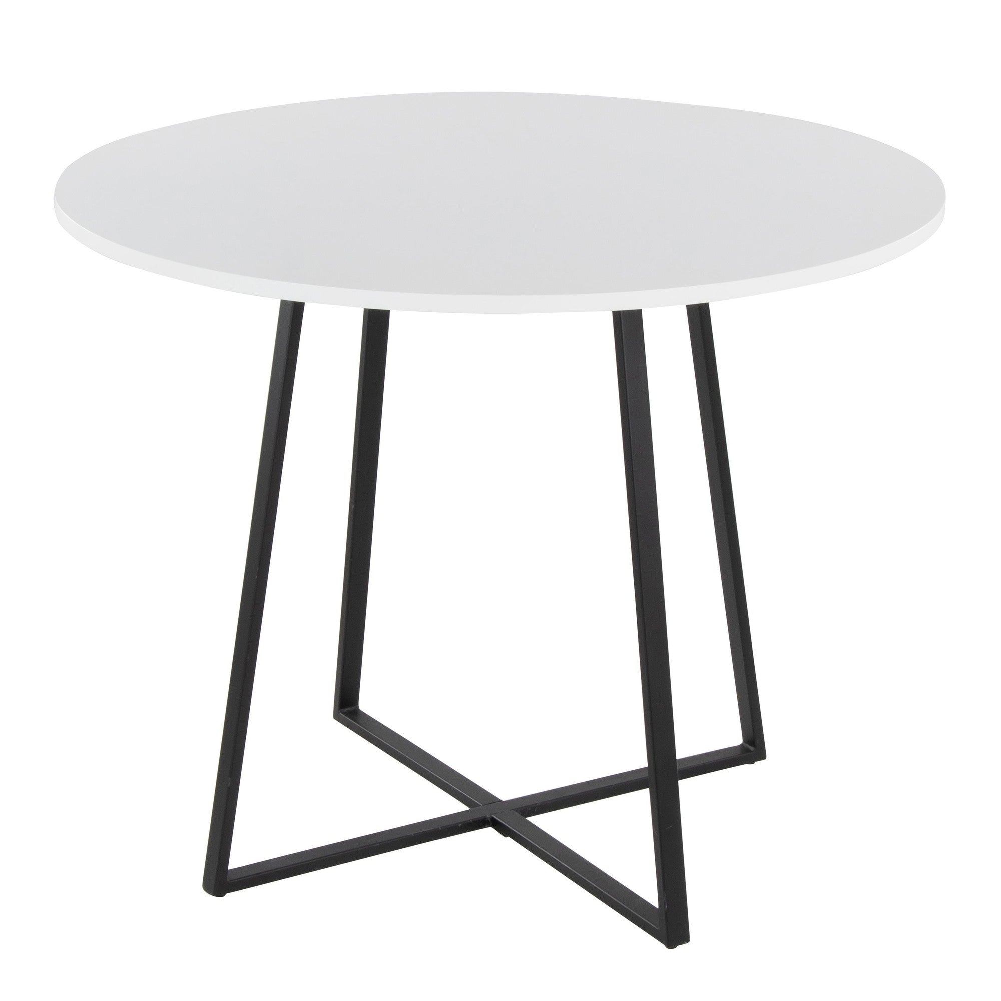 Cosmo Dining Table - Black Metal, White MDF