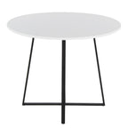 Cosmo Dining Table - Black Metal, White MDF