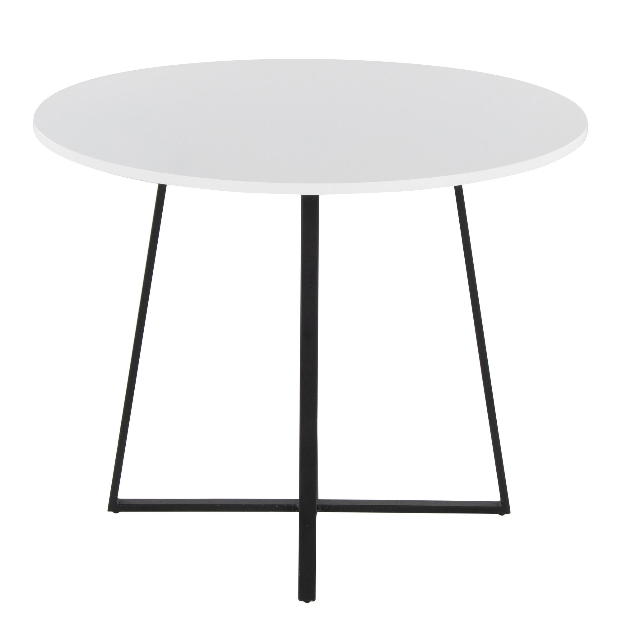 Cosmo Dining Table - Black Metal, White MDF