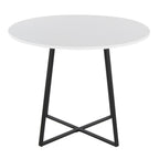Cosmo Dining Table - Black Metal, White MDF