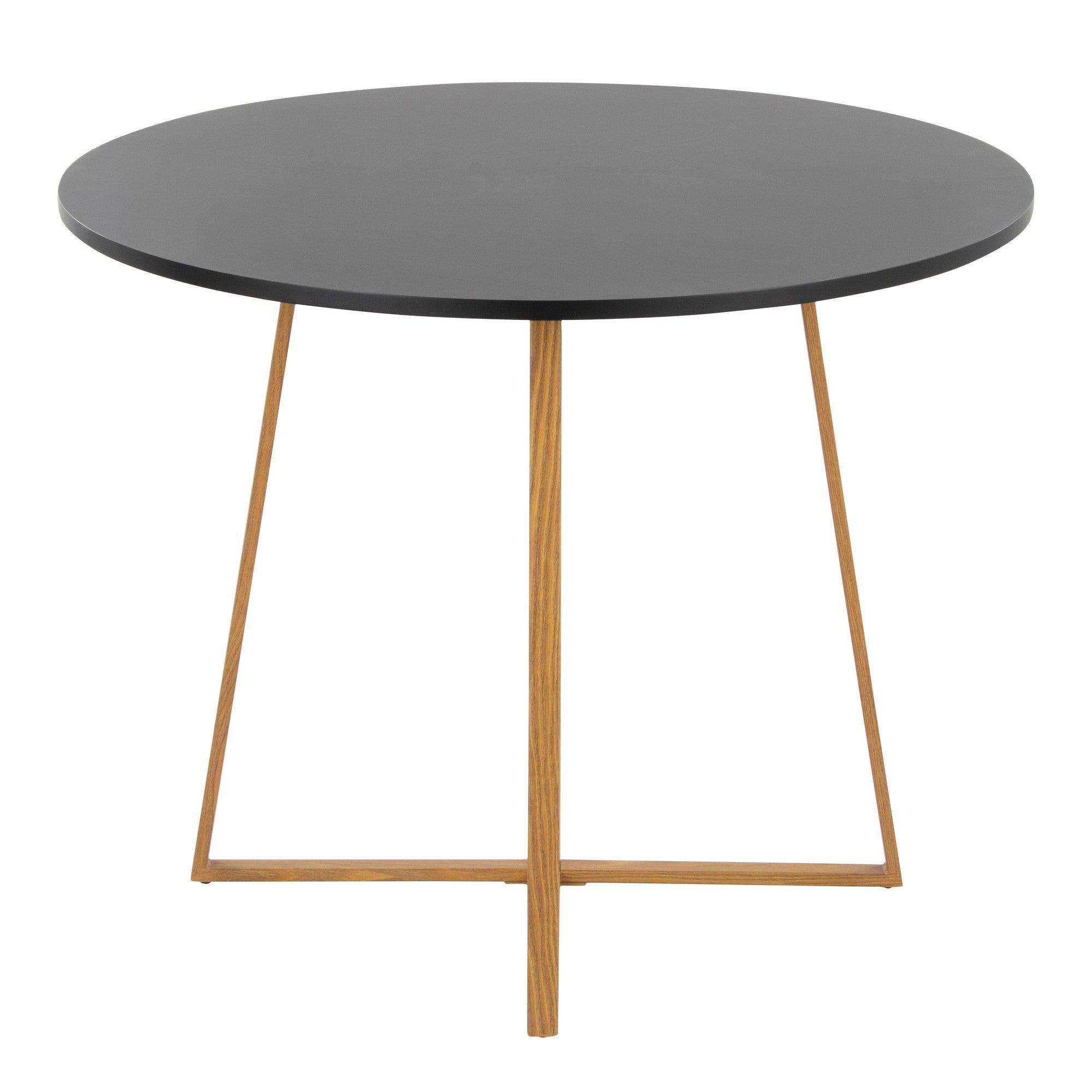 Cosmo Dining Table - Natural Wood Metal, Black MDF