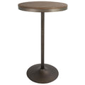 Dakota Bar Table - Antique Metal, Brown Bamboo