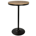Dakota Bar Table - Black Metal, Bamboo