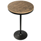Dakota Bar Table - Black Metal, Bamboo