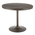 Dakota Dining Table - Antique Metal, Espresso Bamboo