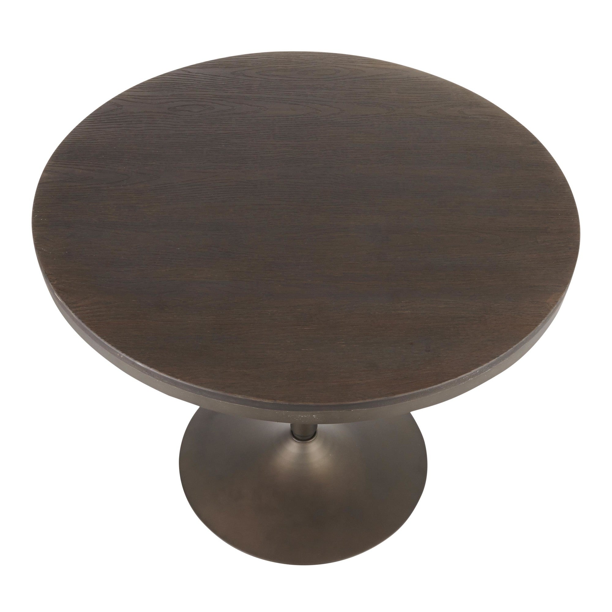 Dakota Dining Table - Antique Metal, Espresso Bamboo