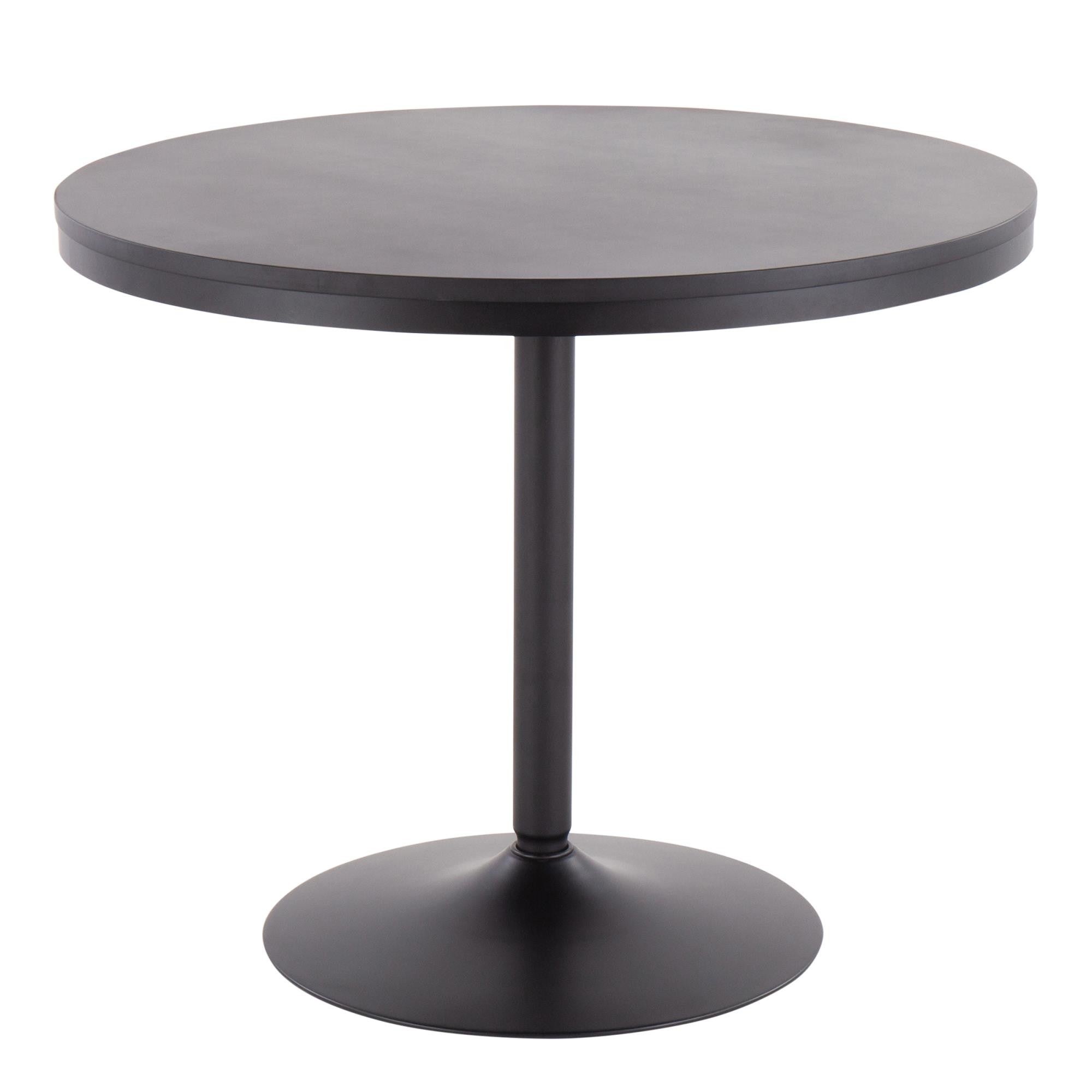 Dakota Dining Table - Black Steel, Black Wood