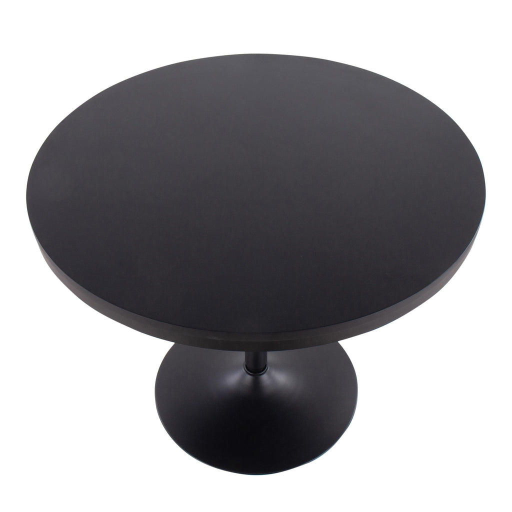 Dakota Dining Table - Black Steel, Black Wood
