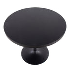 Dakota Dining Table - Black Steel, Black Wood