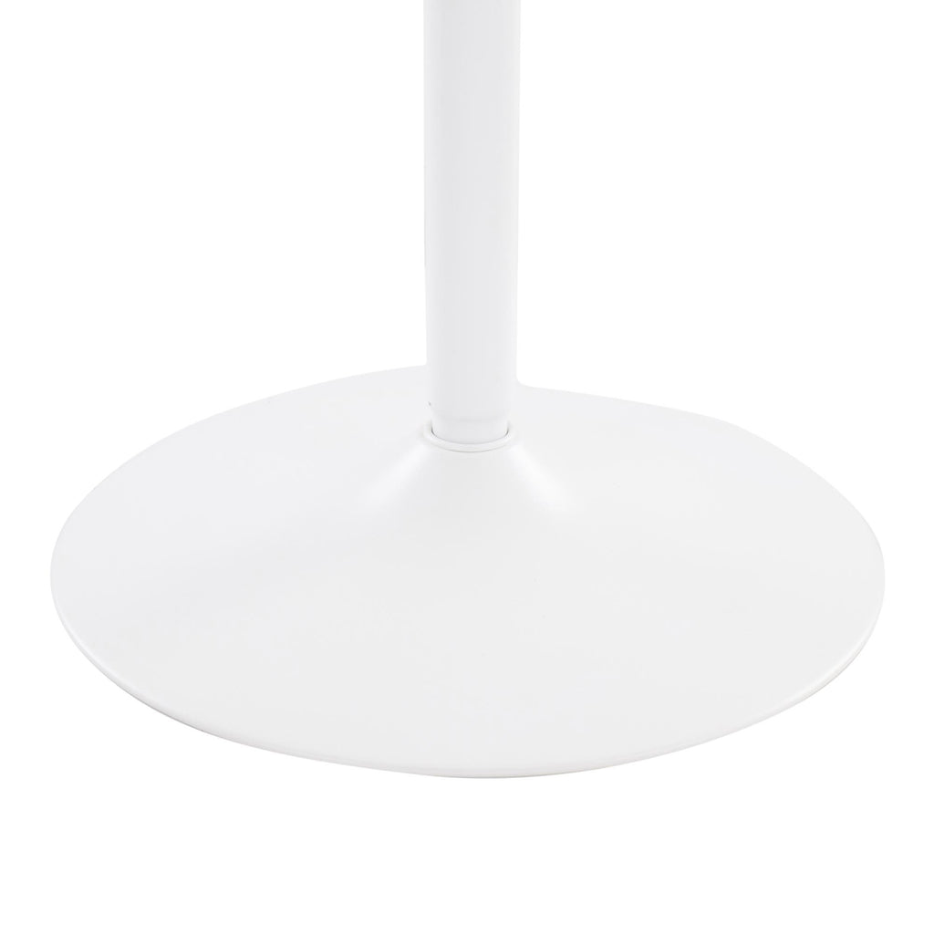 Dakota Dining Table - White Steel, White Wood