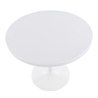 Dakota Dining Table - White Steel, White Wood