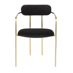 Demi Chair - Set of 2 - Gold Metal, Black Velvet