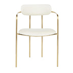 Demi Chair - Set of 2 - Gold Metal, Cream Velvet