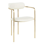 Demi Chair - Set of 2 - Gold Metal, Cream Velvet