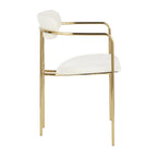 Demi Chair - Set of 2 - Gold Metal, Cream Velvet