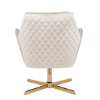 Diana Lounge Chair - Gold Metal, Champaign Velvet