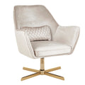 Diana Lounge Chair - Gold Metal, Champaign Velvet