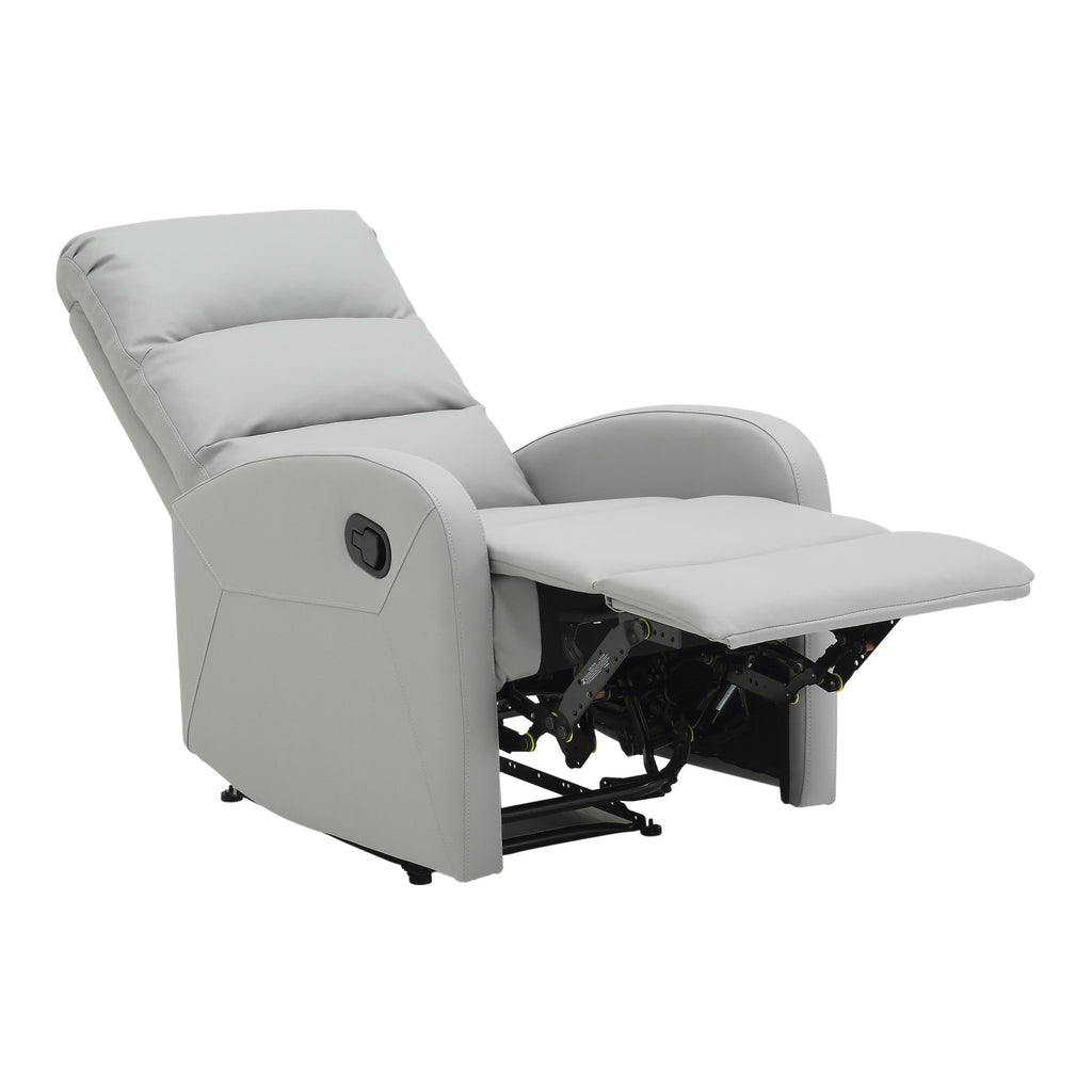 Dormi Recliner Chair - Light Grey/taupe PU