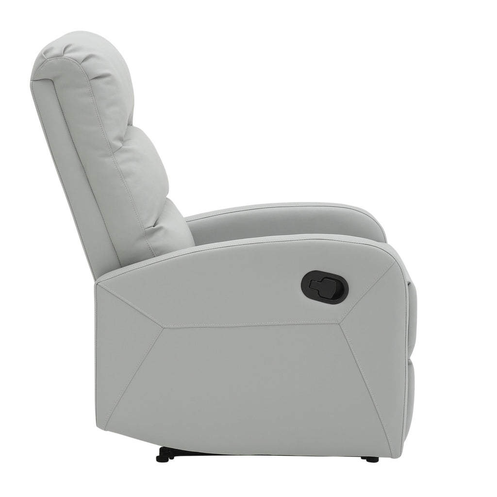 Dormi Recliner Chair - Light Grey/taupe PU