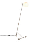 Eileen Floor Lamp - Brushed Nickel, White Plastic