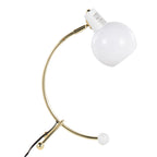 Eileen Task Lamp - Gold Metal, White Plastic