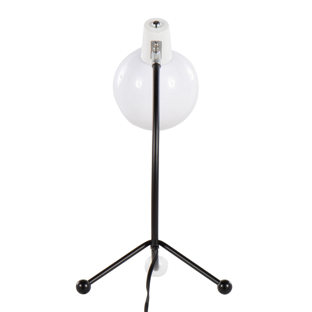 Eileen Task Lamp - Black Metal, White Plastic