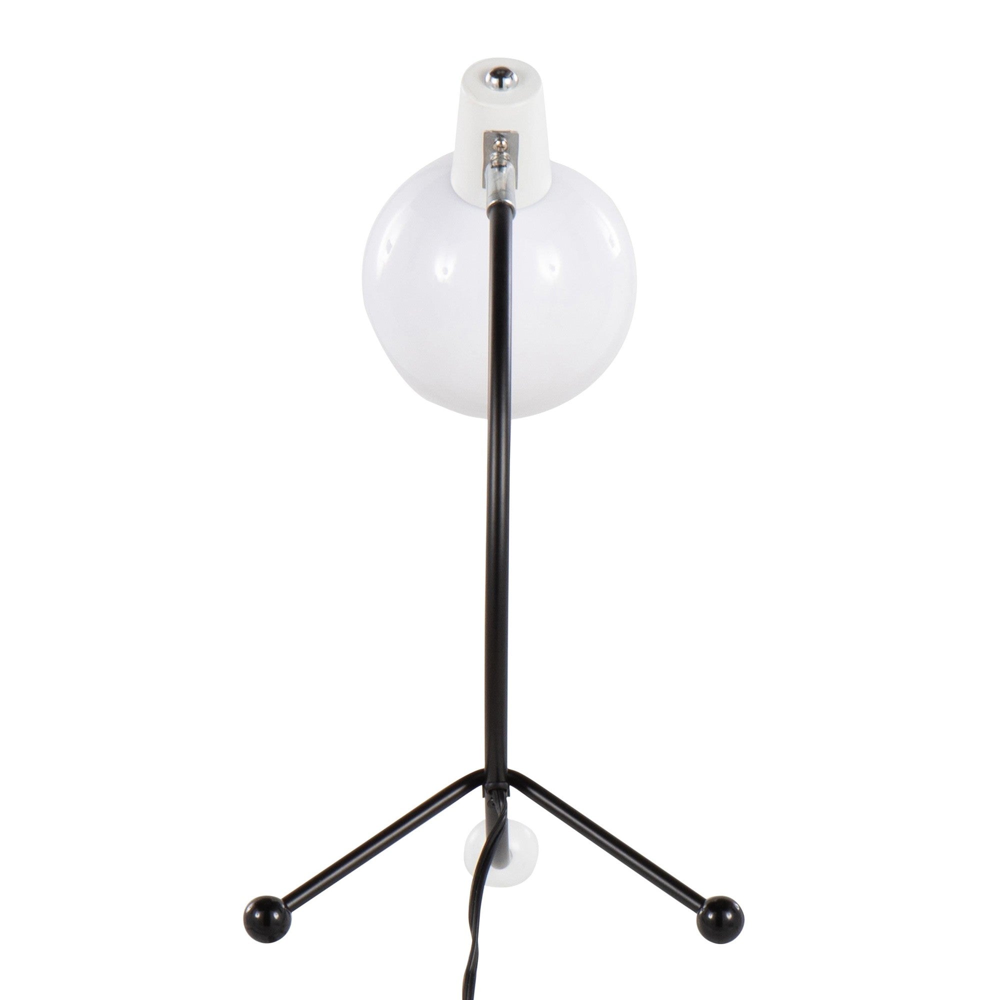 Eileen Task Lamp - Black Metal, White Plastic