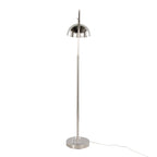 Emery 63.5" Metal Floor Lamp - Polished Nickel, Clear Crystal, White Metal
