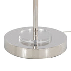 Emery 63.5" Metal Floor Lamp - Polished Nickel, Clear Crystal, White Metal
