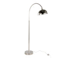 Emery 63.5" Metal Floor Lamp - Polished Nickel, Clear Crystal, White Metal