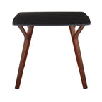 Folia Dinette Table - Walnut Wood, Black Textured Marble