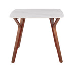 Folia Dinette Table - Walnut Wood, White Marble