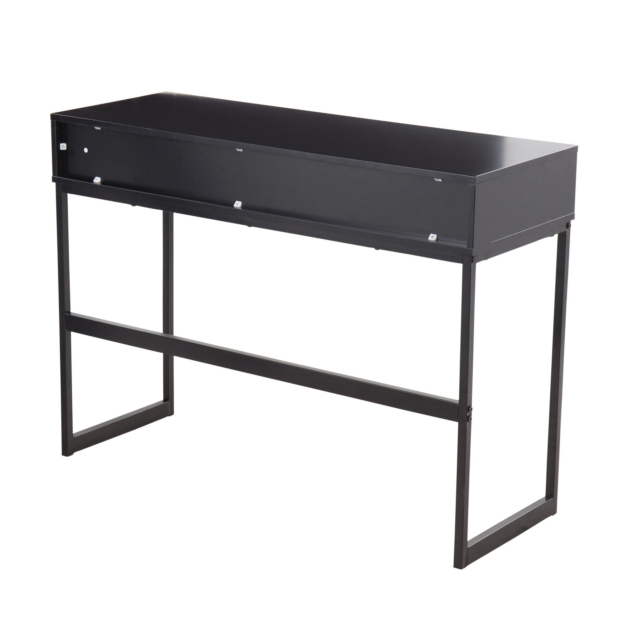 Franklin Console Table - Black Metal, Black Wood
