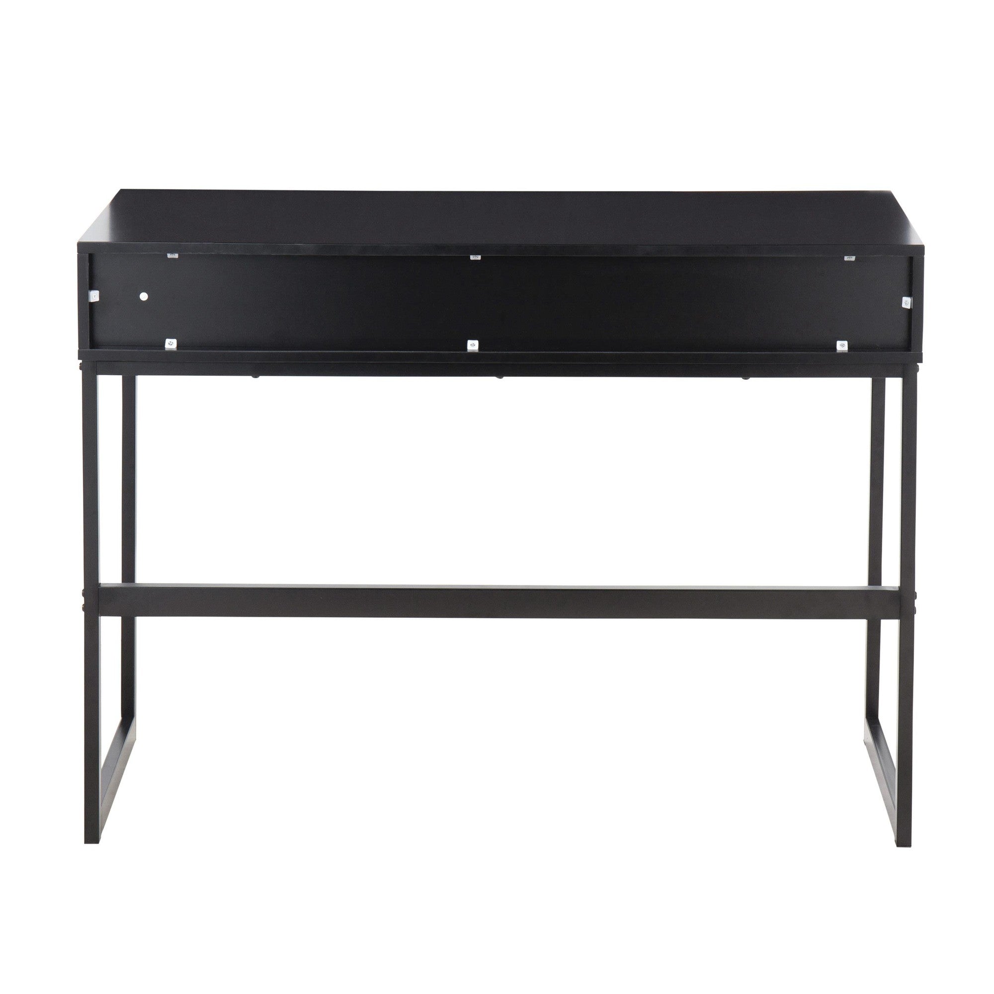 Franklin Console Table - Black Metal, Black Wood