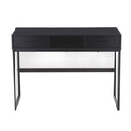 Franklin Console Table - Black Metal, Black Wood