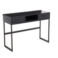 Franklin Console Table - Black Metal, Black Wood