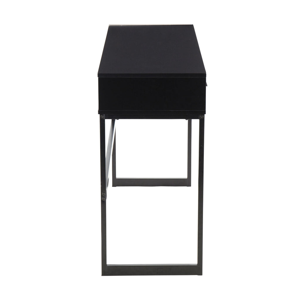 Franklin Console Table - Black Metal, Black Wood