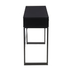 Franklin Console Table - Black Metal, Black Wood