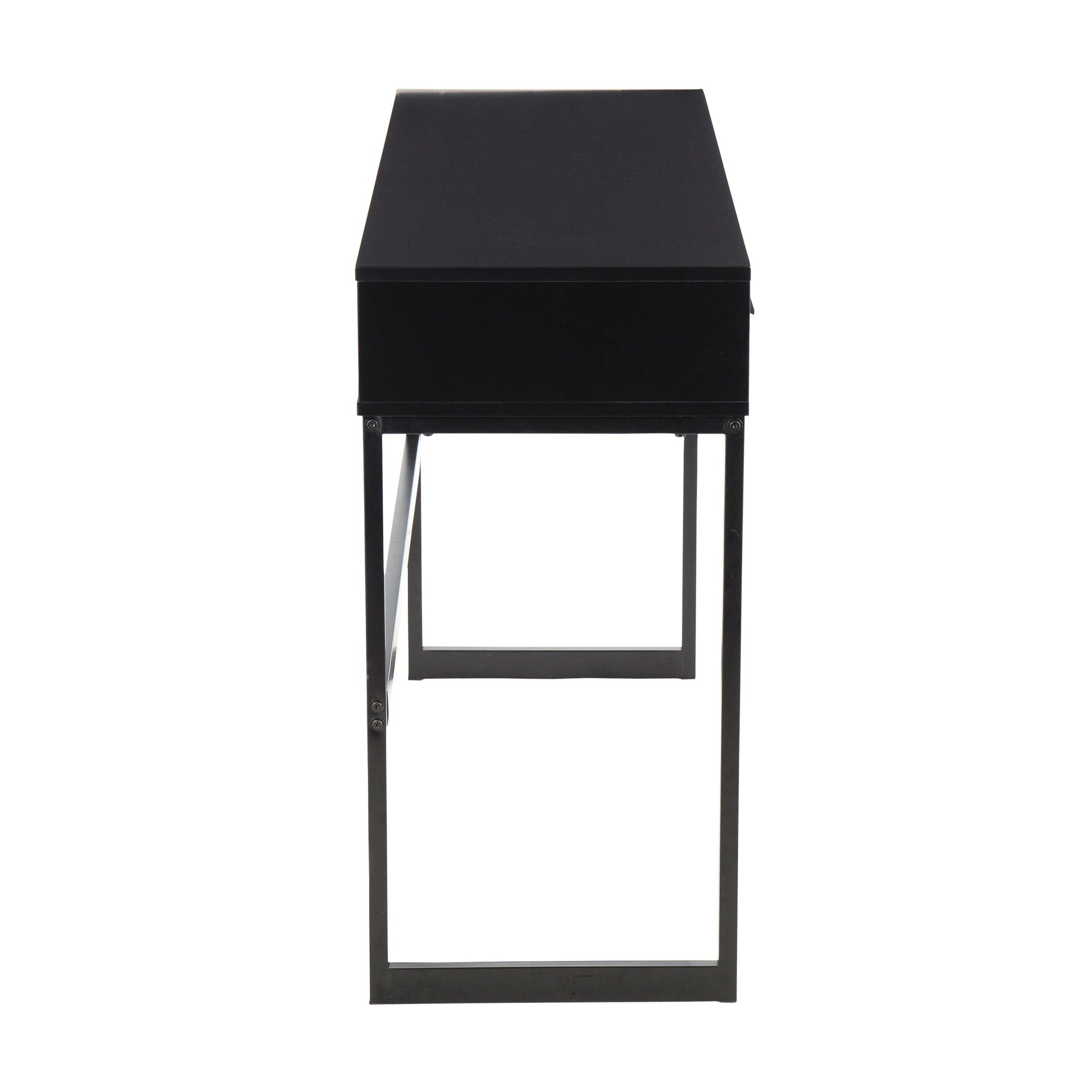 Franklin Console Table - Black Metal, Black Wood