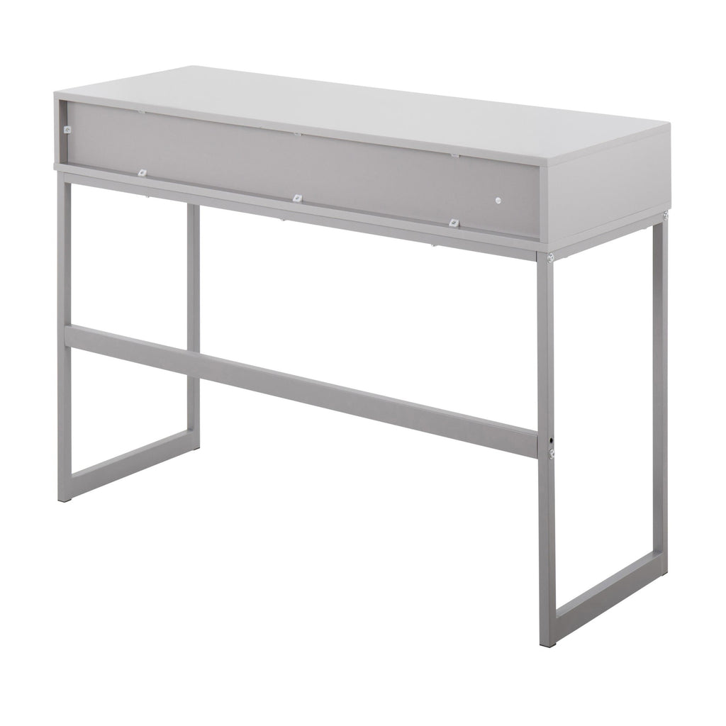 Franklin Console Table - Grey Metal, Grey Wood