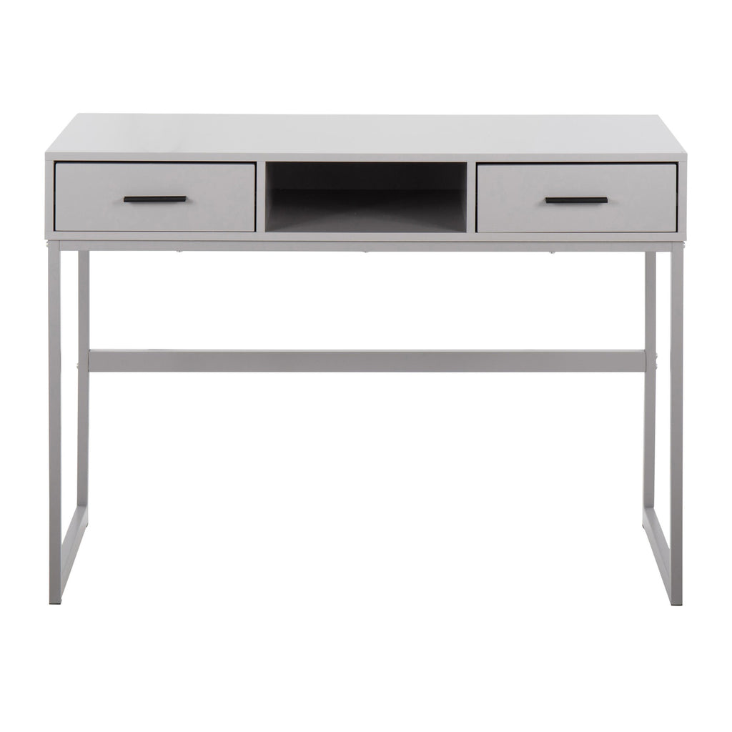 Franklin Console Table - Grey Metal, Grey Wood