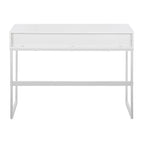 Franklin Console Table - White Metal, White Wood