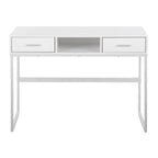 Franklin Console Table - White Metal, White Wood