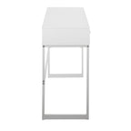 Franklin Console Table - White Metal, White Wood